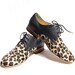 animal print derby shoes - faux leopard skin derby shoes - FREE SHIPPING