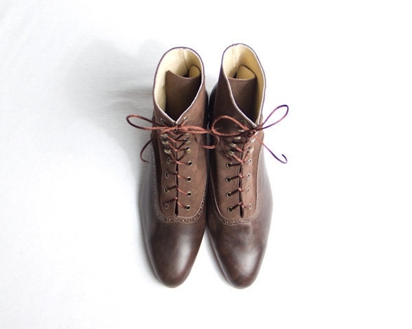 1920's vintage inspired lace up boots - FREE WORLDWIDE SHIPPING