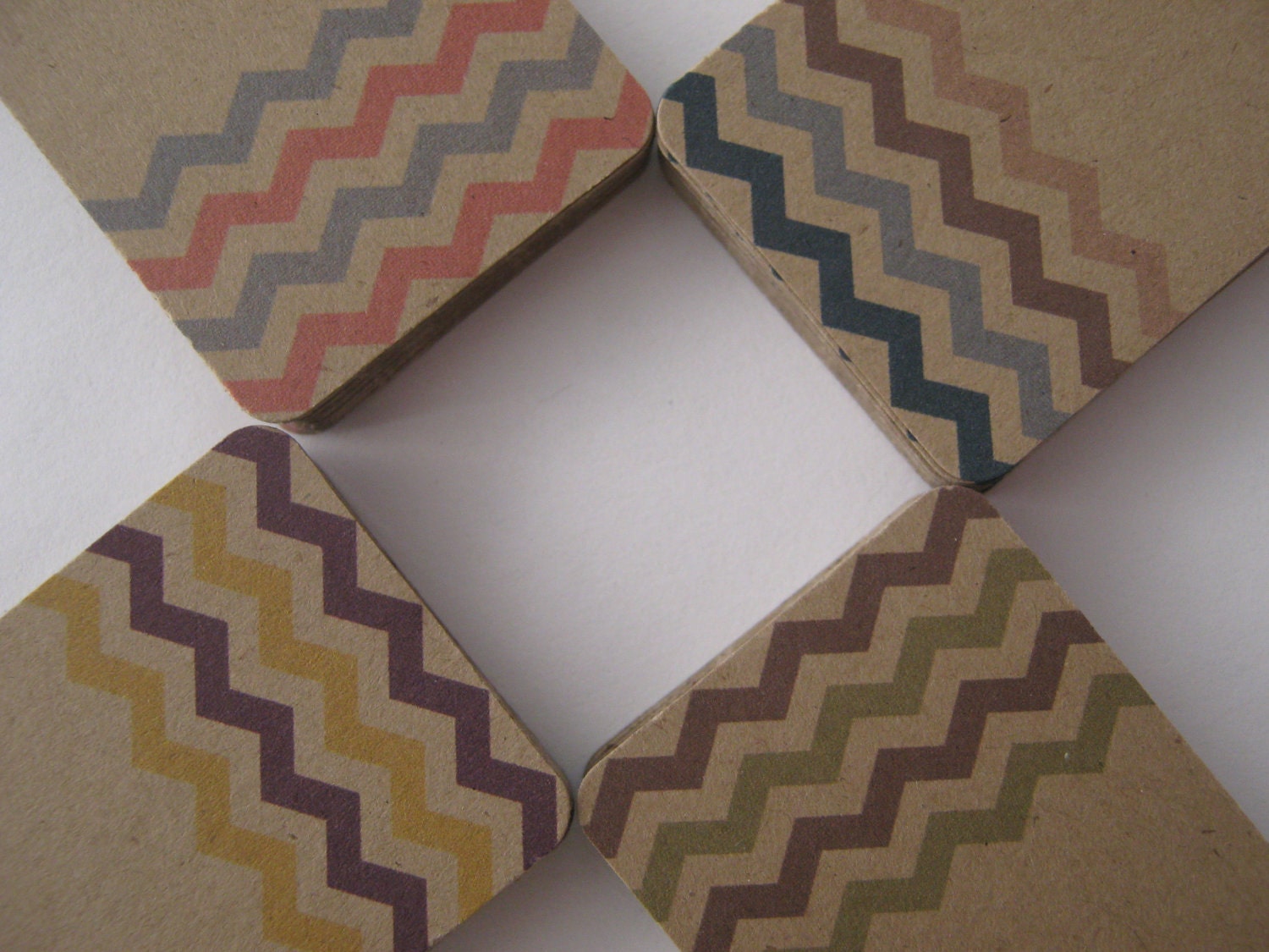 Kraft Brown Chevron Retail Swing Tags Spring 2012 Pantone Colors - Set of 50 Il_170x135