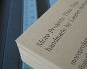 Personalized Business Cards in Natural Kraft Brown - Set of 100 - Modern Fonts and Colors Il_170x135