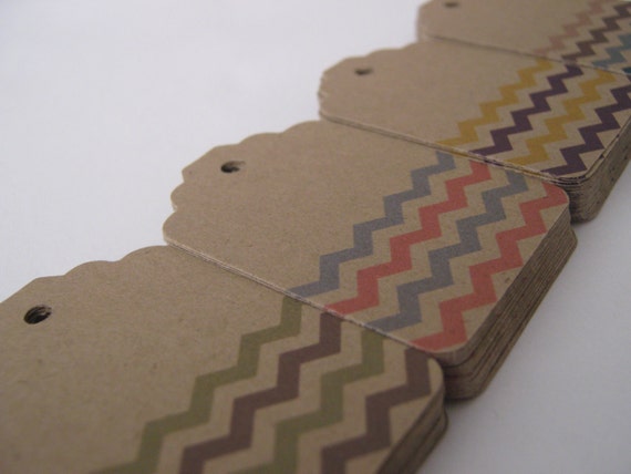 Wedding Favor Tag Chevron or Custom Design - Escort Cards - Set of 150 Il_570xn