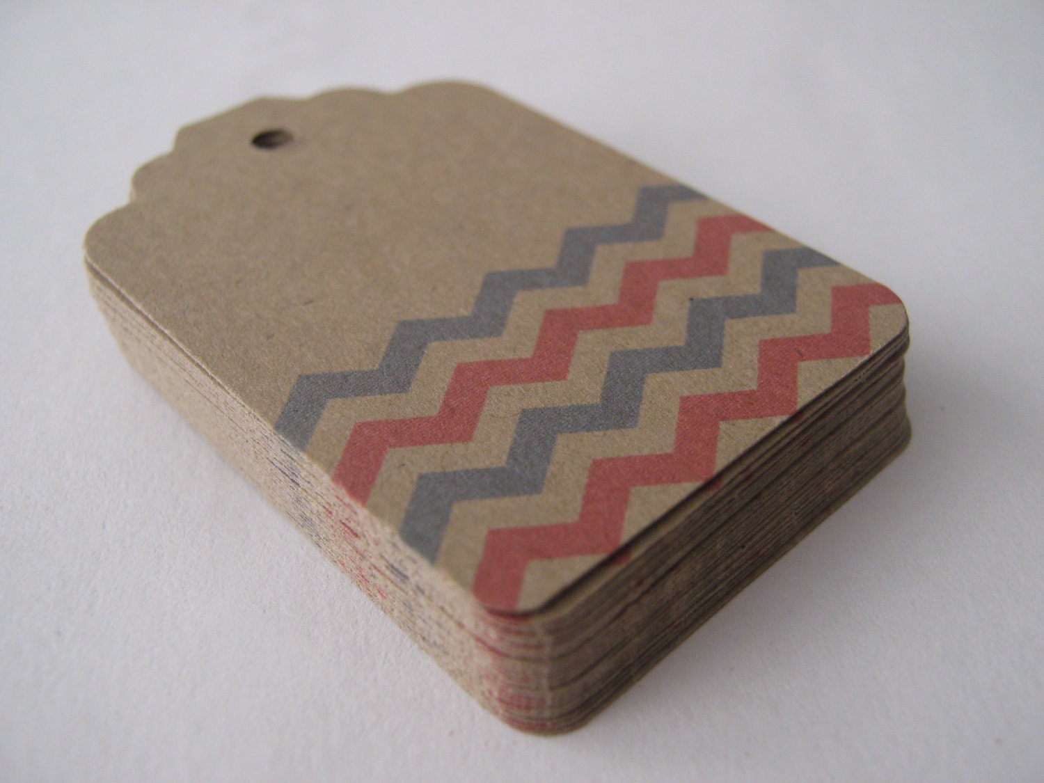 Chevron Embellishment Die Cut Tags for Gifts, Scrapbooking, or Paper Crafts- Set of 50 Il_570xn