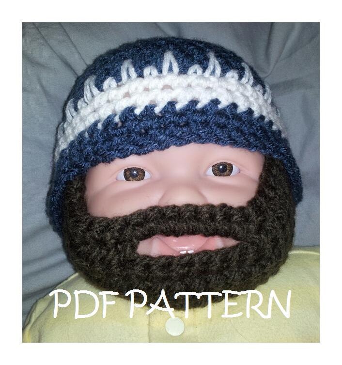 Bearded Beanie PDF Crochet Instant Download Pattern (-All Sizes Included-)