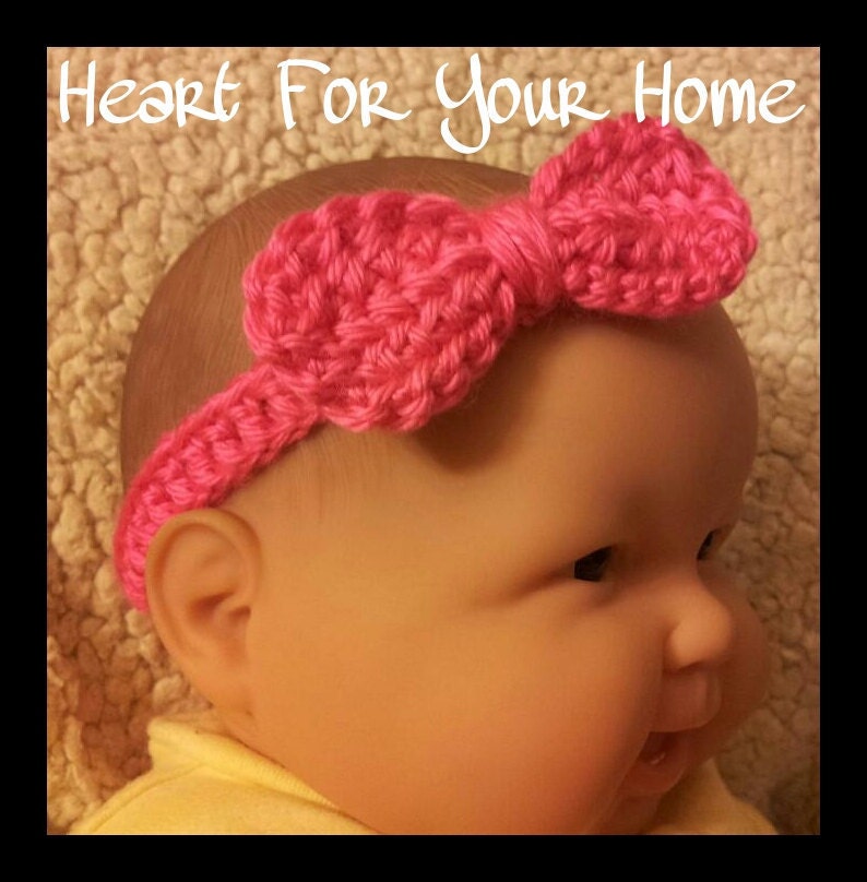 Bow and Headband Crochet PDF Pattern Four Pack