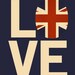 British Flag, I LOVE my BRITISH Roots, Union Jack Flag, Typography 8 x 10 Print