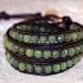 Leather Wrap Bracelet Green Russian Jade-Chan Luu Style