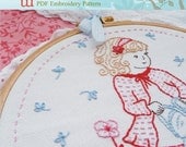 Embroidery patterns baby headband - Winter Girl 2