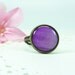 Pink Purple Ring, Adjustable, Ombre (0-1R) - Free shipping