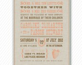 Wedding Invitation & RSVP - Print It Yourself - RUSTIC LOVE