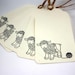 Gift Tags, Lamb Unwound, Cream Set of 5, for Knit, Crochet, Yarn Gifts