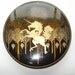Otagiri Japan Black Lacquer Gold Unicorn in Forest 9" Divided Lidded Box - REDUCED