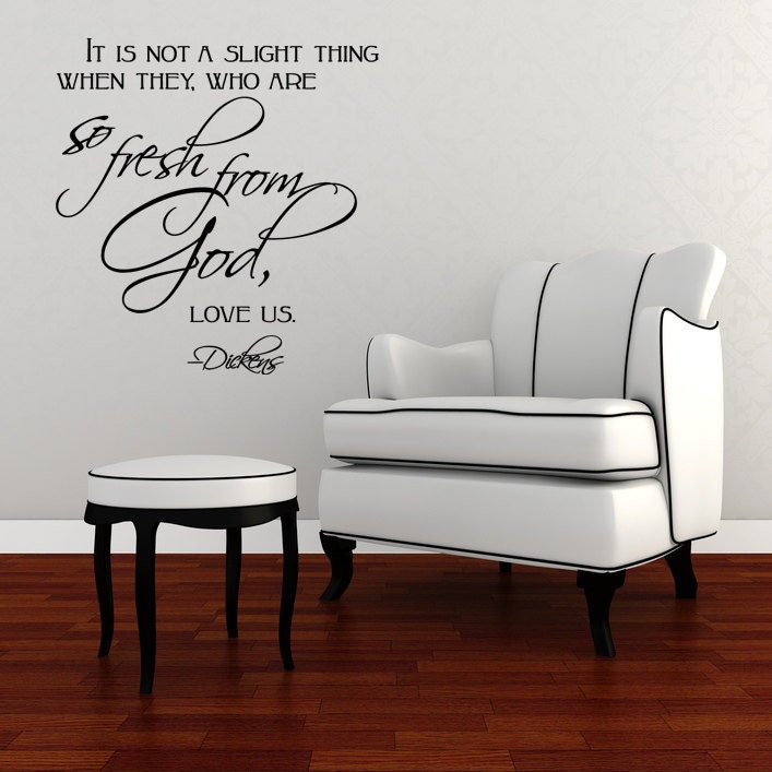 So Fresh From God -Dickens 22"w x 23"h- Vinyl Wall Art- Vinyl Wall Decal- Wall Sticker- Vinyl Sticker- Vinyl Wall sticker B001