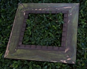12x12 Shades of Green and Brown DISTRESSED FRAME