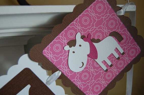 Cowgirl Happy Birthday Banner Il_570xn