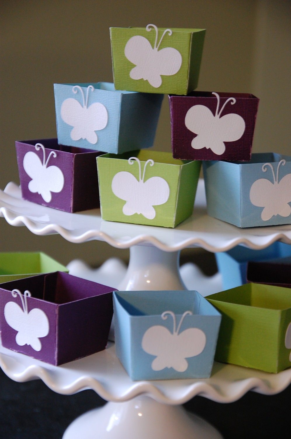 Butterfly Candy Cups, Butterfly Party Decorations, Butterfly Birthday Party, 12 Pcs Purple, Blue and Mantis