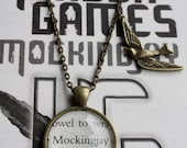 Hunger Games 'Mockingjay' Book Charm Long Necklace