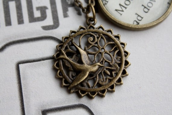 Hunger Games 'Mockingjay' Double Pendant Long Necklace