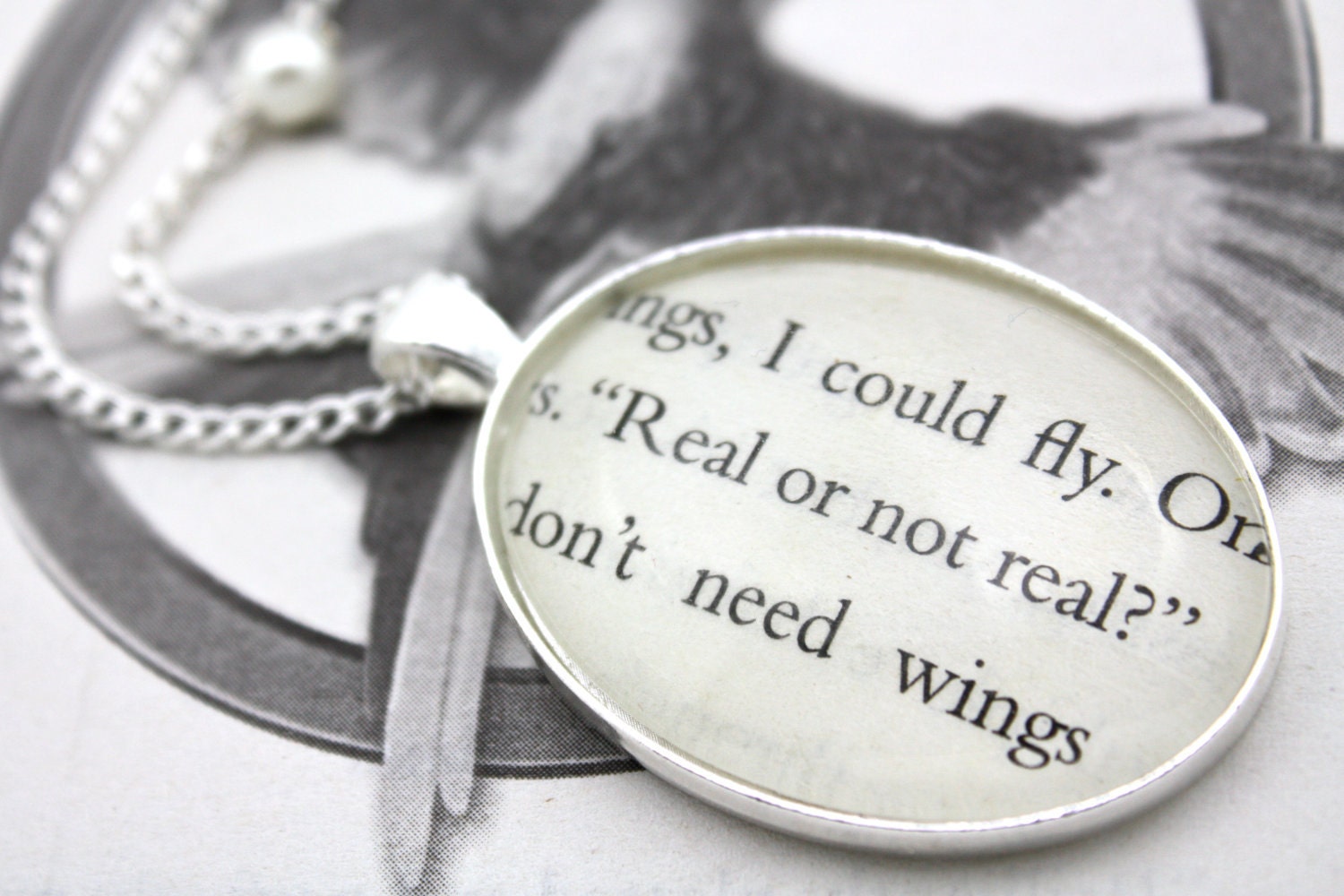 Hunger Games 'Real Or Not Real' Book Page & Pearl Necklace