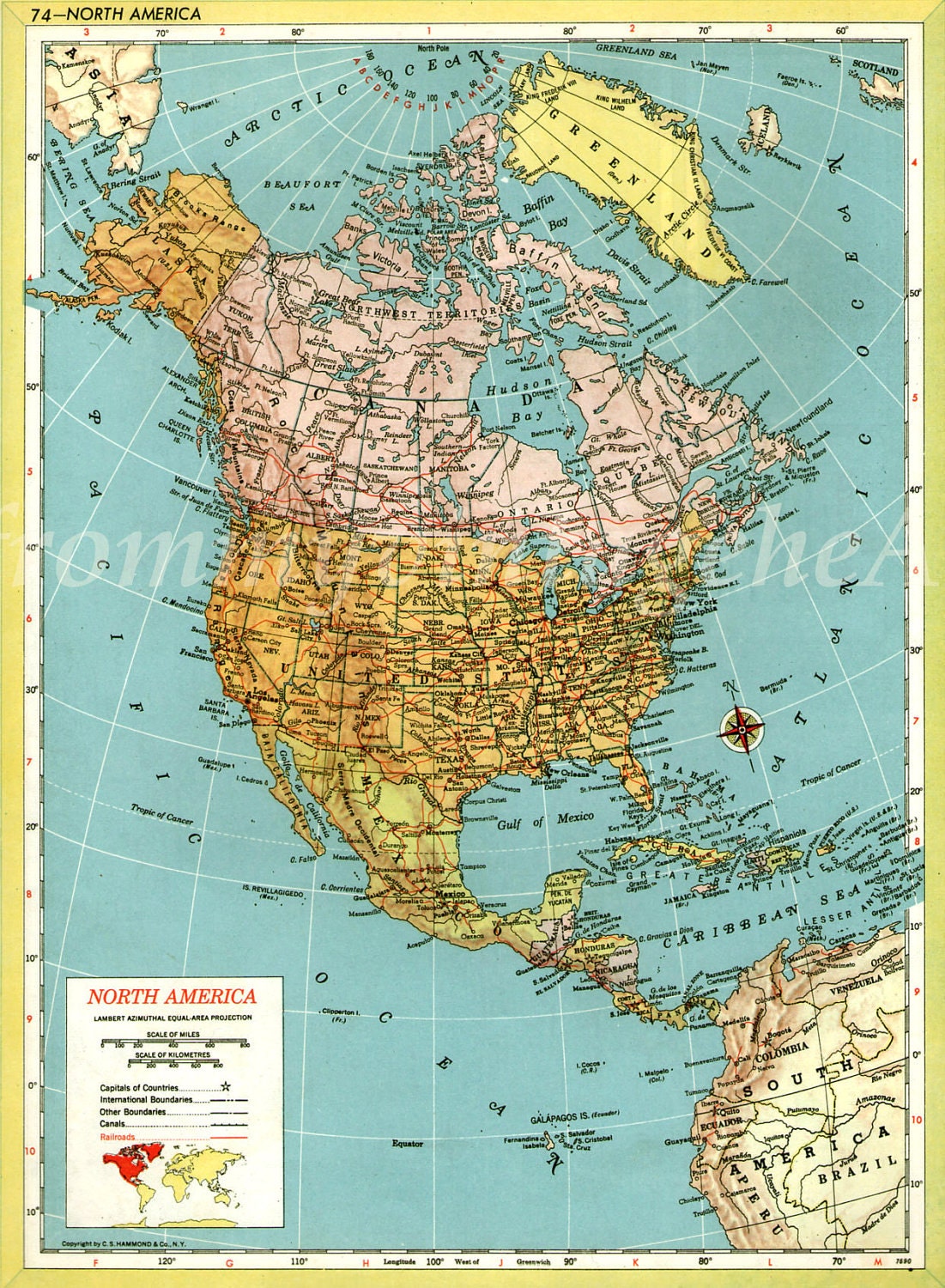 Canada America Map