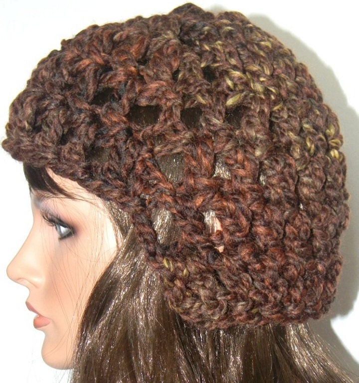 Crocheted Winter Gladiator Hat - Browns