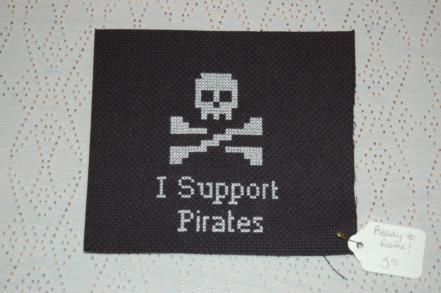I Support Pirates Ready to Frame Cross Stitch