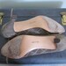 Ferragamo Shoes / 1980s / 9 / Narrow / Olive Green / Mid Heel / Quilted / Italian Designer / High Fashion