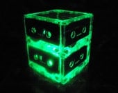 Music themed wedding table centerpiece Mixtape Light Vase Retro 80s 90s wedding Green Il_170x135