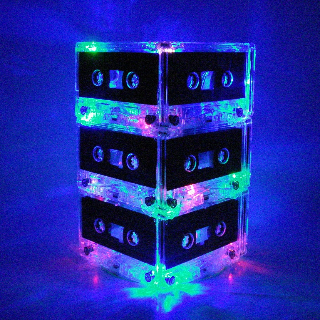 80s 90s Retro Rock n Roll Music Themed Wedding Table Mixtape Lighted Centerpiece Lamp Il_170x135