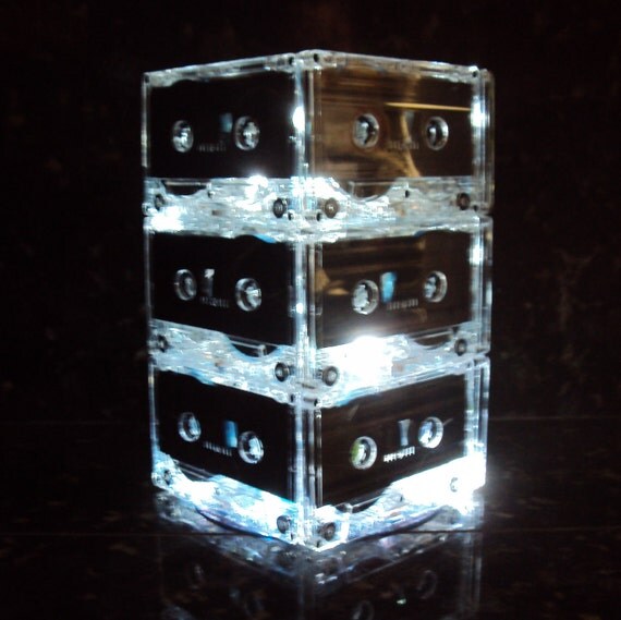 Retro 80s Theme Wedding Centerpieces Cassette Tape Mixtap Lighted Centerpiece Lamp Il_570xn