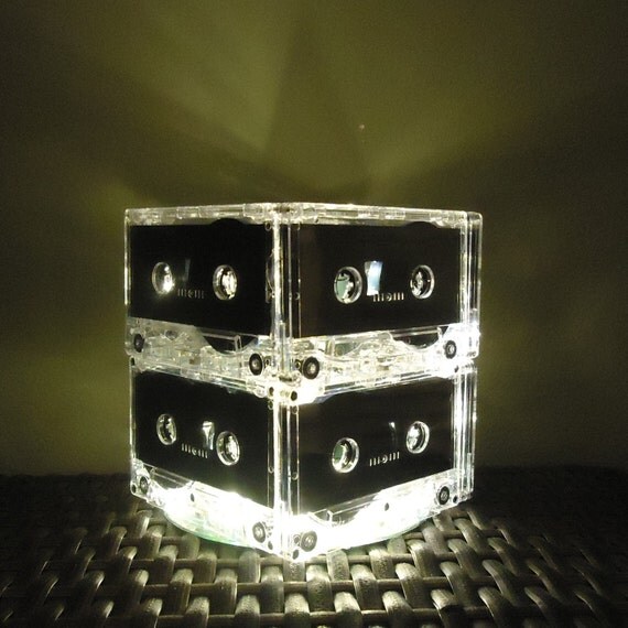 Music Lover Gift Mixtape Cassette Tape Night Light Lamp Mood Light retro light 80s party standard U.S. 110V plug Il_570xn