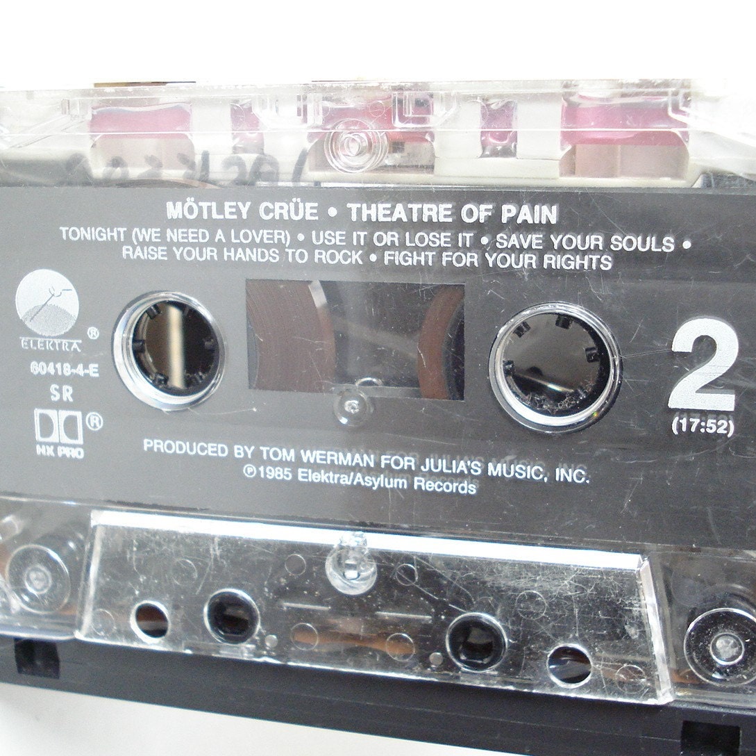 Mix tape Journey Bon Jovi Motley Crue Poison Upcycled Cassette Pencil Holder