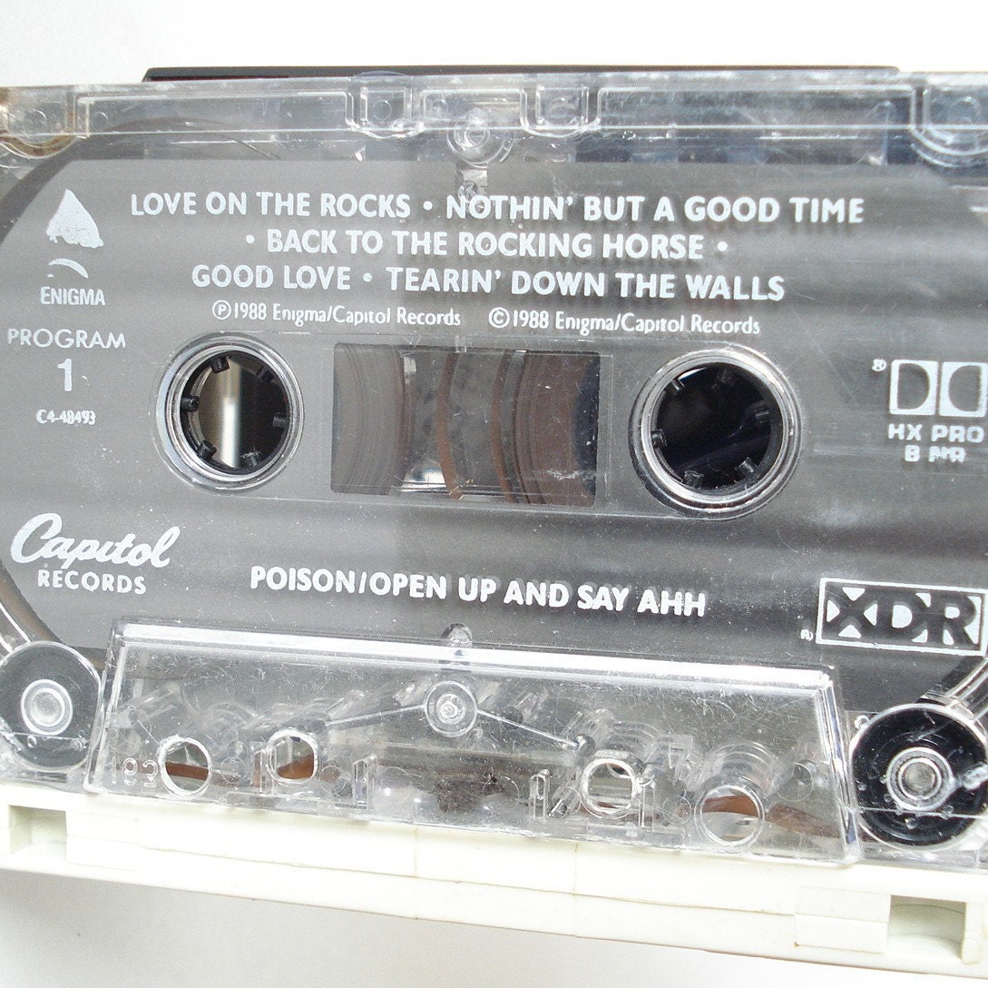 Mix tape Journey Bon Jovi Motley Crue Poison Upcycled Cassette Pencil Holder