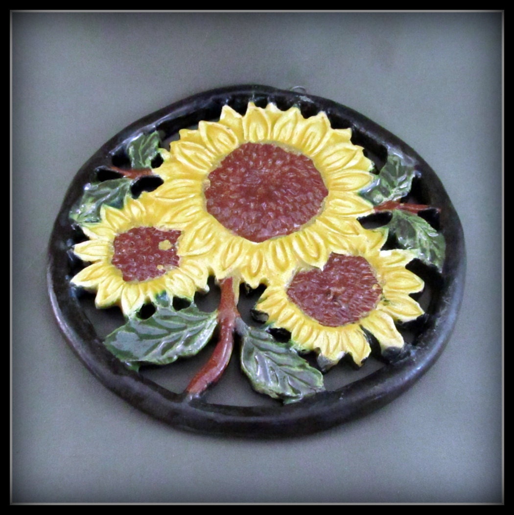 Kitchen Trivet Hot Plate Ceramic Trivet by FiredUpLadiesHome