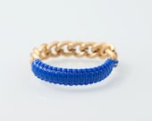 Cobalt Blue Golden Chain- Golden Cobra bfrend bracelet PRE ORDER