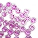 50 piece Pink Sew on Rhinestone Beads - 2 Holes - Flower Shape