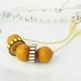 Mustard Yellow Chunky  Wood Bead  Necklace