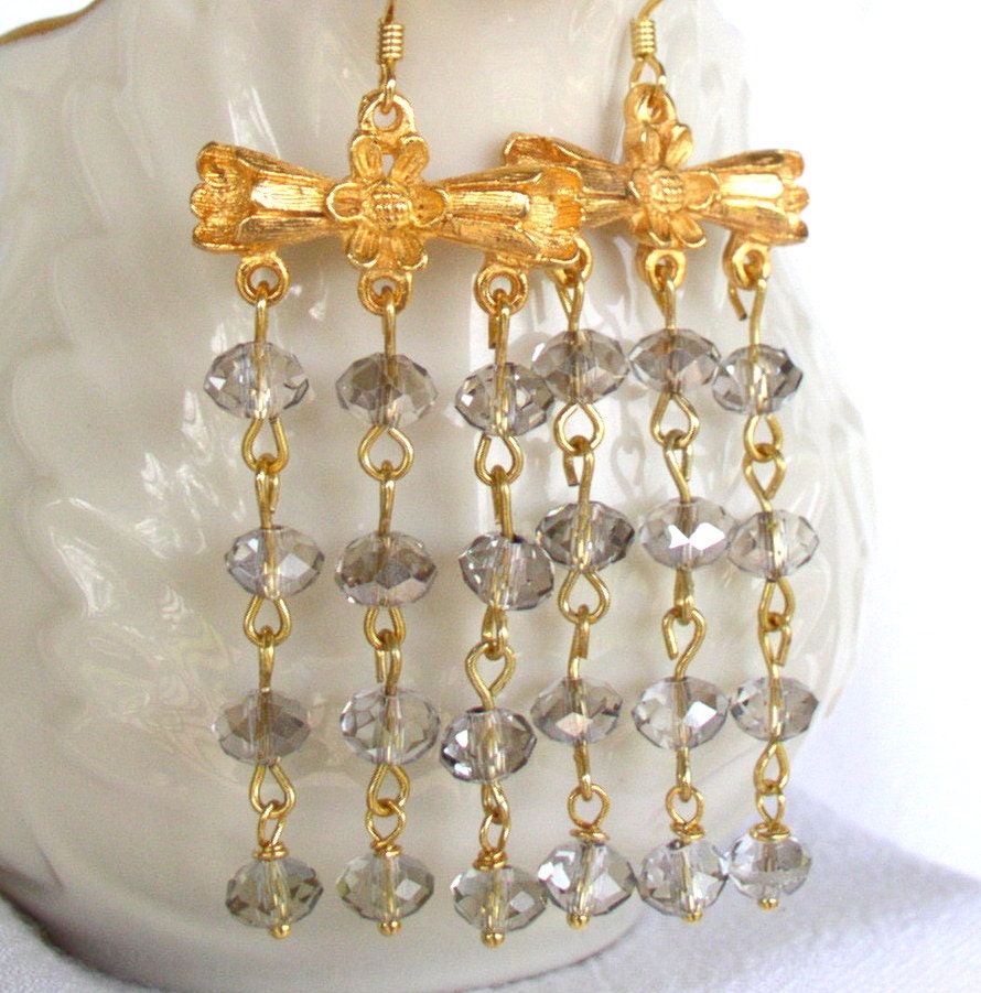 on vintage lenox MindfulDesign by chandelier earrings chandelier  Waterfall Etsy