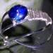sterling Silver Wire Wrapped Vintage Cobalt Blue Glass Bead