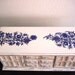 Large Cream/Bue Flora decoupaged Vintage Style Wooden Jewelry Box
