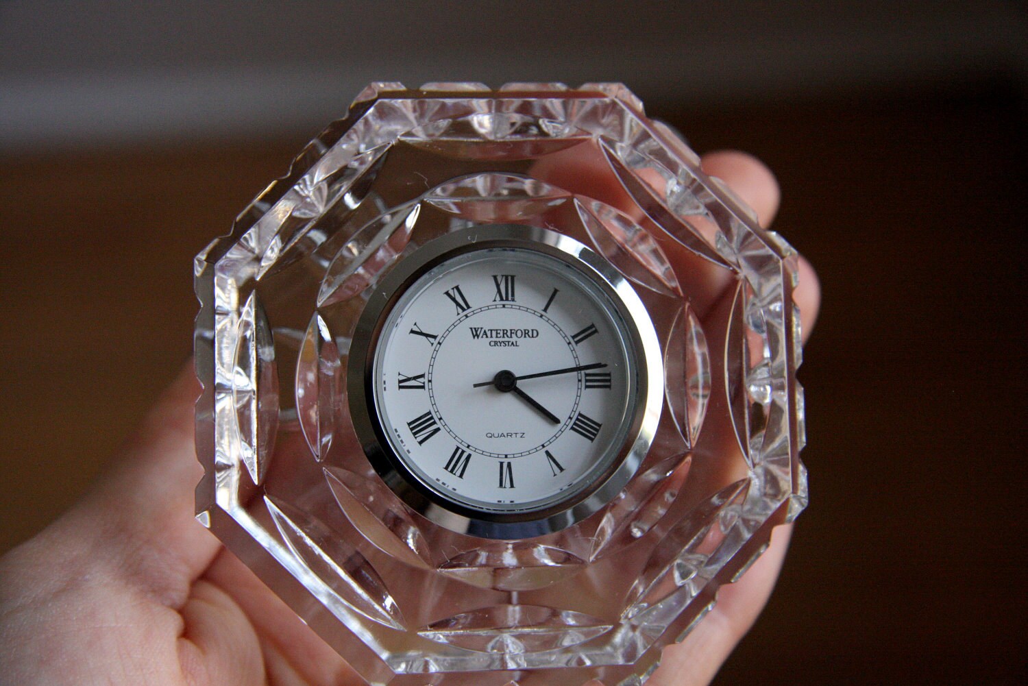 Vintage Waterford Crystal Paperweight Clock by zeitgeistik on Etsy