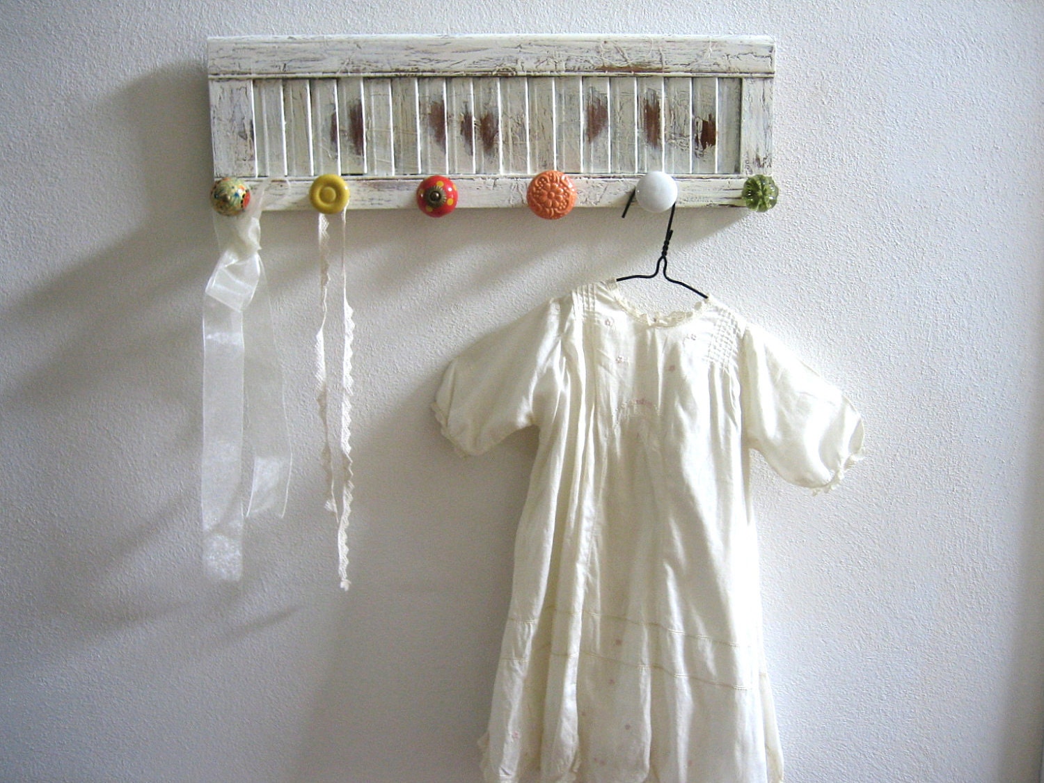 Accessories Rack on a Vintage Shutter