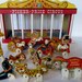 SALE 25% OFF, Vintage Fisher Price Wooden Circus Wagon 900 with Animals and Accessories, 1960s