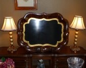Vintage Lamp Pair Pearly Bakelite Base With Shades Hollywood Mid Century Mad Men 1950s