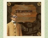 Steampunk Etsy Shop Banner - Pre-made Design - 5 Piece Set "The Inventor"