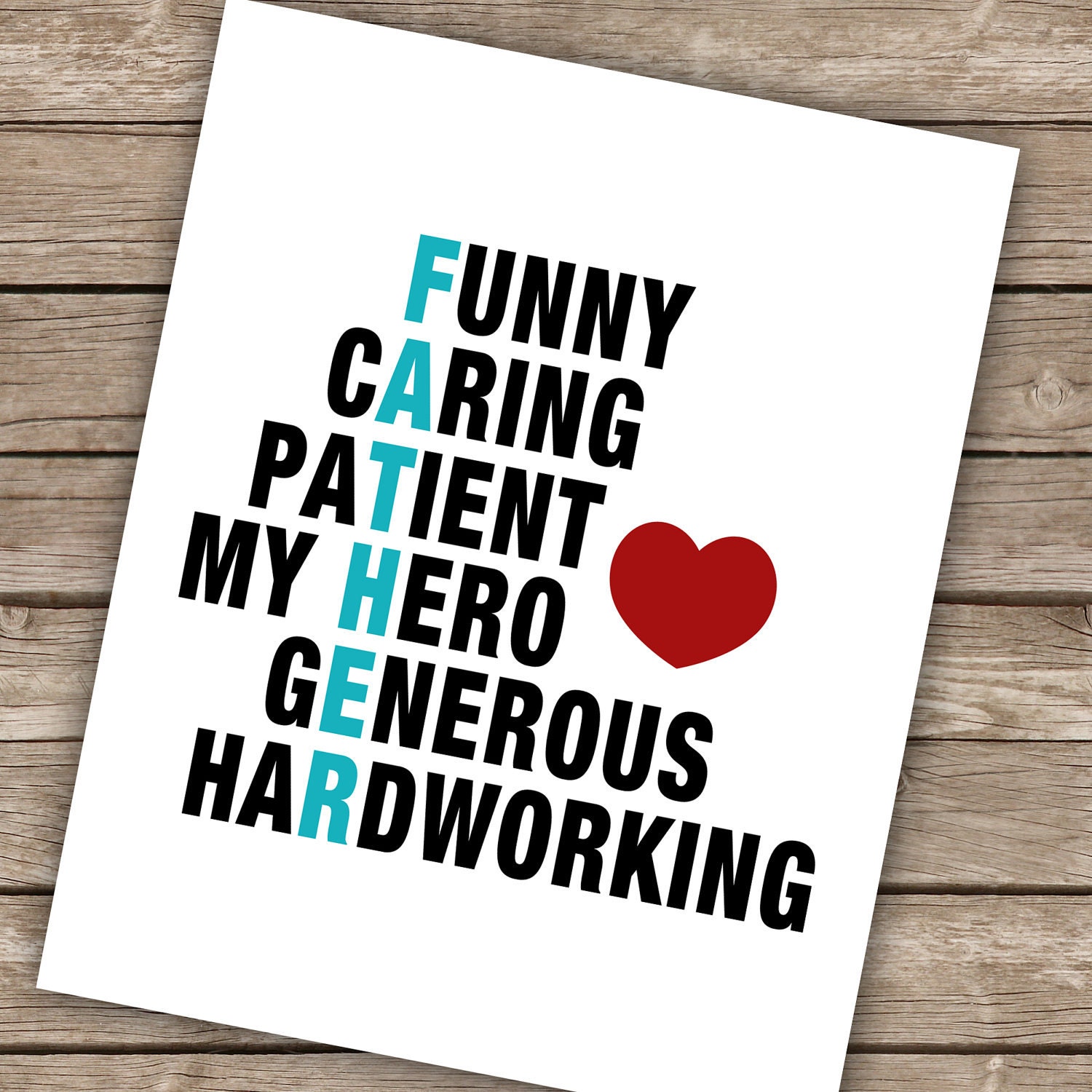 Printable Father's Day Print 8x10 - DIGITAL PRINT