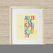 Printable Colorful Alphabet Print - 8x10 - DIGITAL PRINT