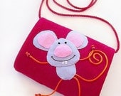 Mouse Muff or Purse plus Appliquè, Easy simple sewing pattern PDF, ebook tutorial, children toddler baby Girl and Boy gift INSTANT DOWNLOAD
