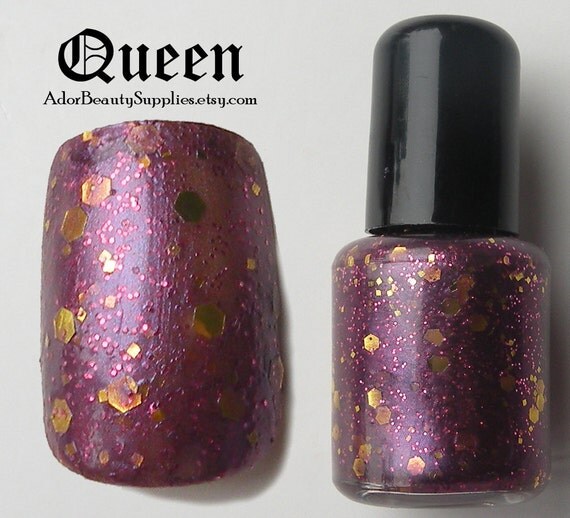 Queen Nail Polish 8ml Vegan Glitter Polish by AdorBeautySupplies