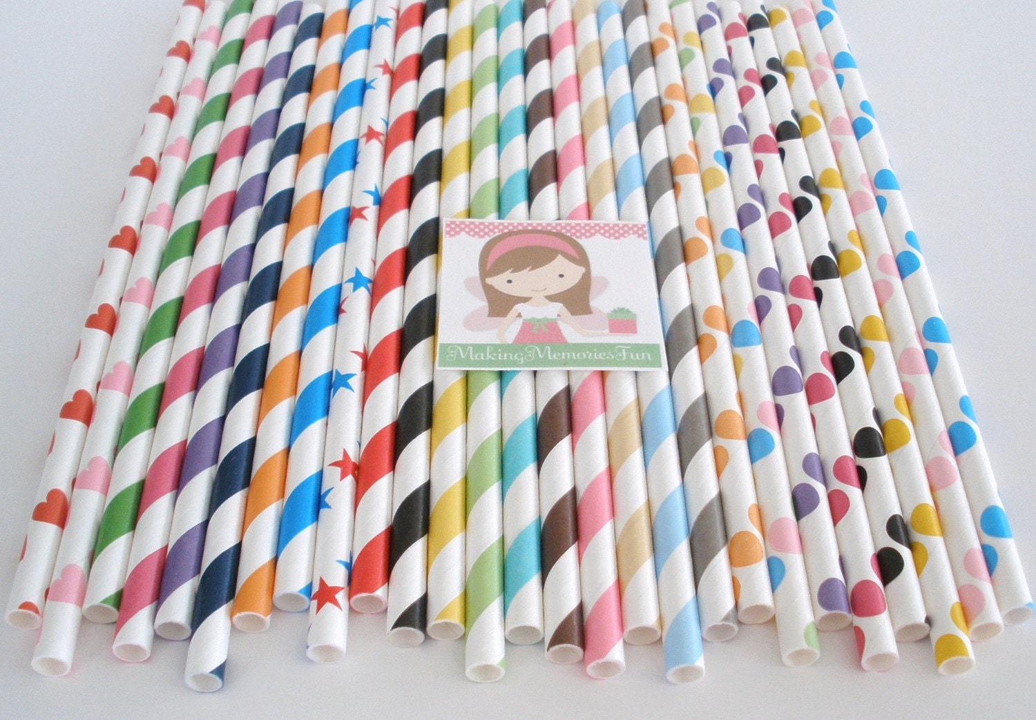 200 Paper Straws.....PICK your Color(s) and Designs.....MIX or MATCH......Paper Drinking Straws.....Cake Pop Sticks.....