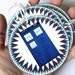 Doctor Who Inspired Christmas Ornaments 6 Gift Tags or Round Bookmarks